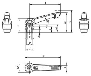 Kipp Handle Drawing